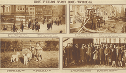 872464 Collage van 4 foto's betreffende de stad Utrecht en omstreken, in de rubriek 'DE FILM VAN DE WEEK', met ...